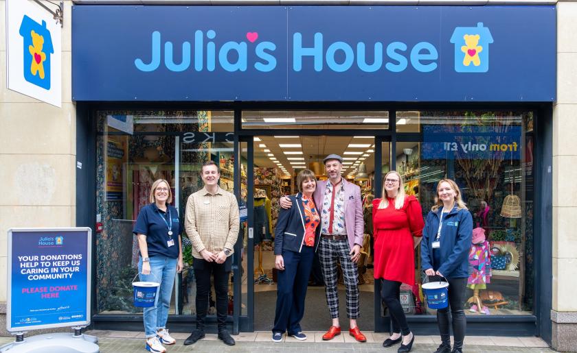 Julia's House fundraising and retail team celebrate new shop opening