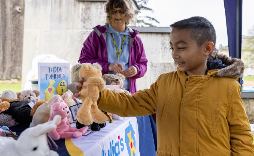 Winning on the teddy tombola