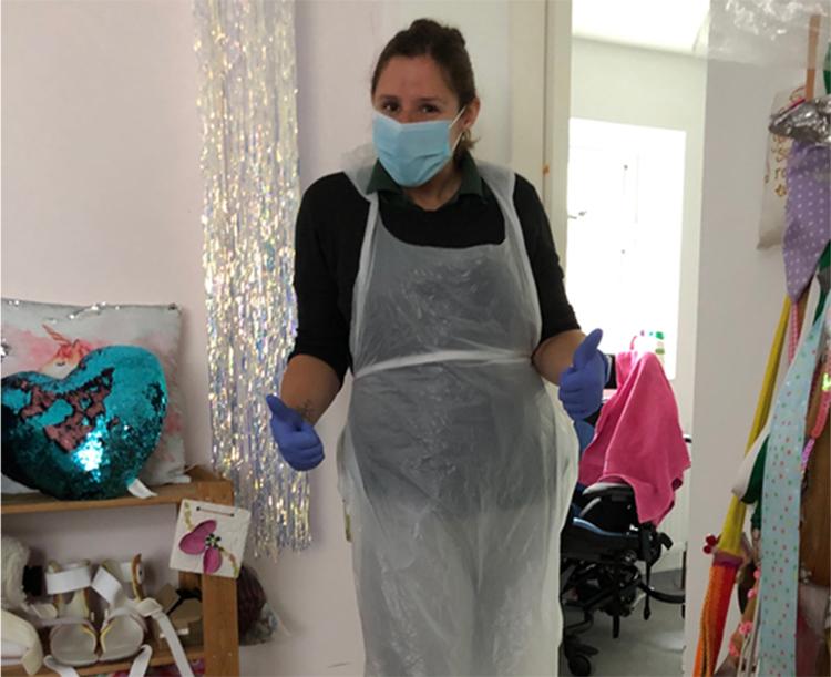 Claire in PPE