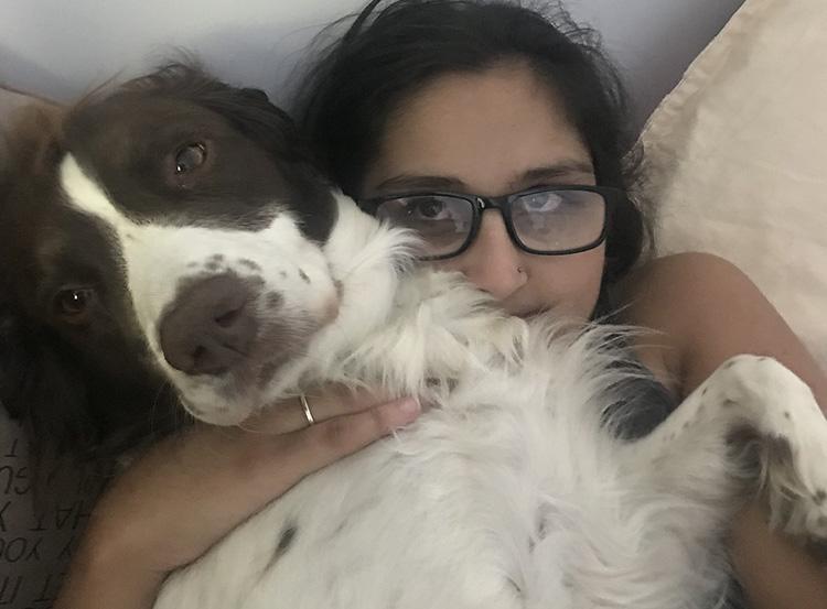 Ebony with her dog Trixie