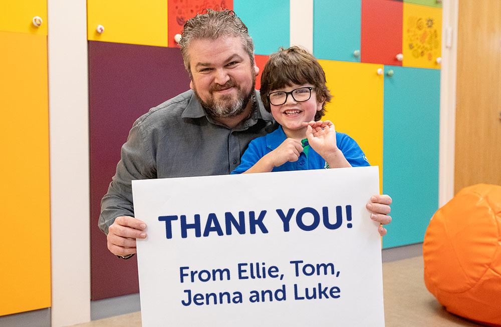 Thank you from Ellie, Tom, Jenna and Luke