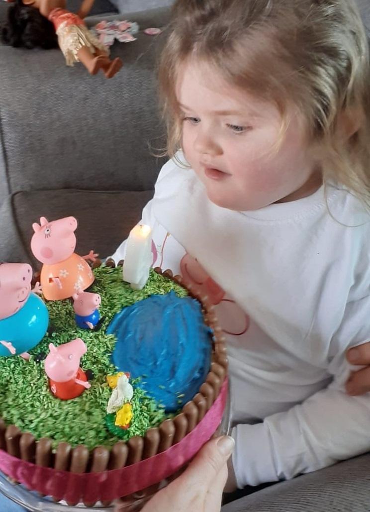 Ellie and Peppa birthday cake