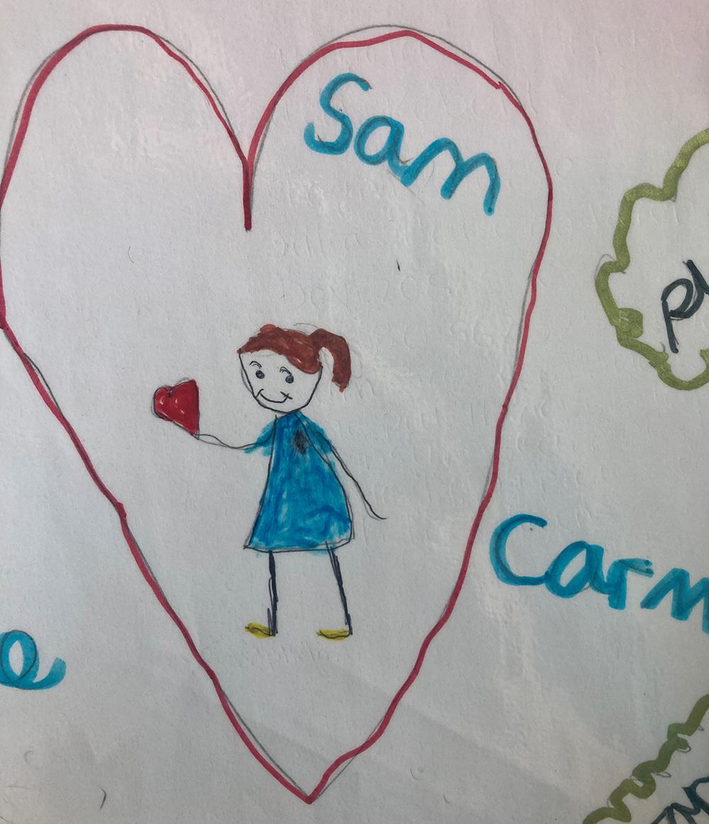 Carmela's drawing for Sam