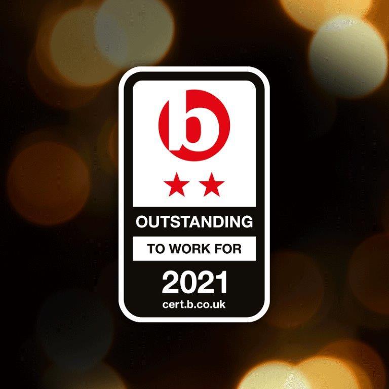 Best Companies: Outstanding to work for 2021 award