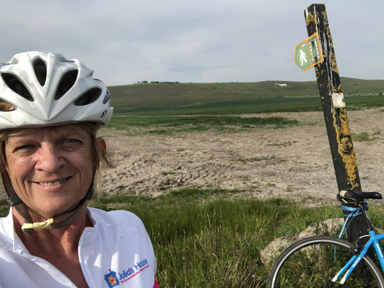 Clare Smale cycles in Wiltshire
