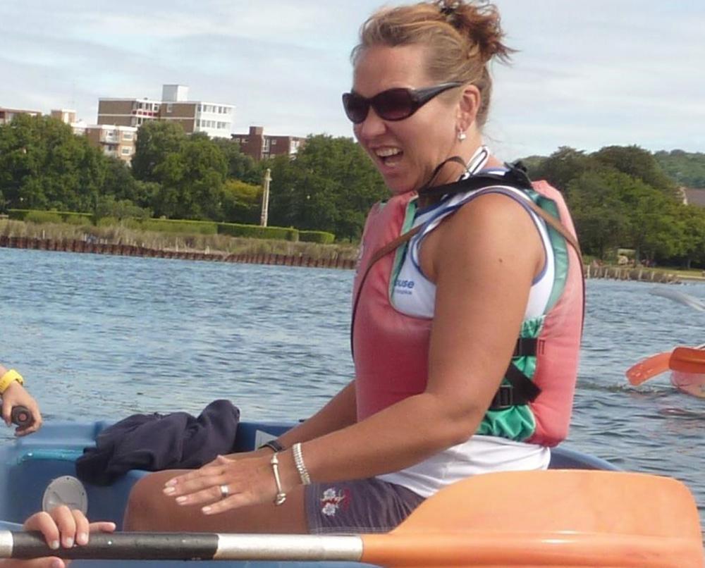 Maria kayaking