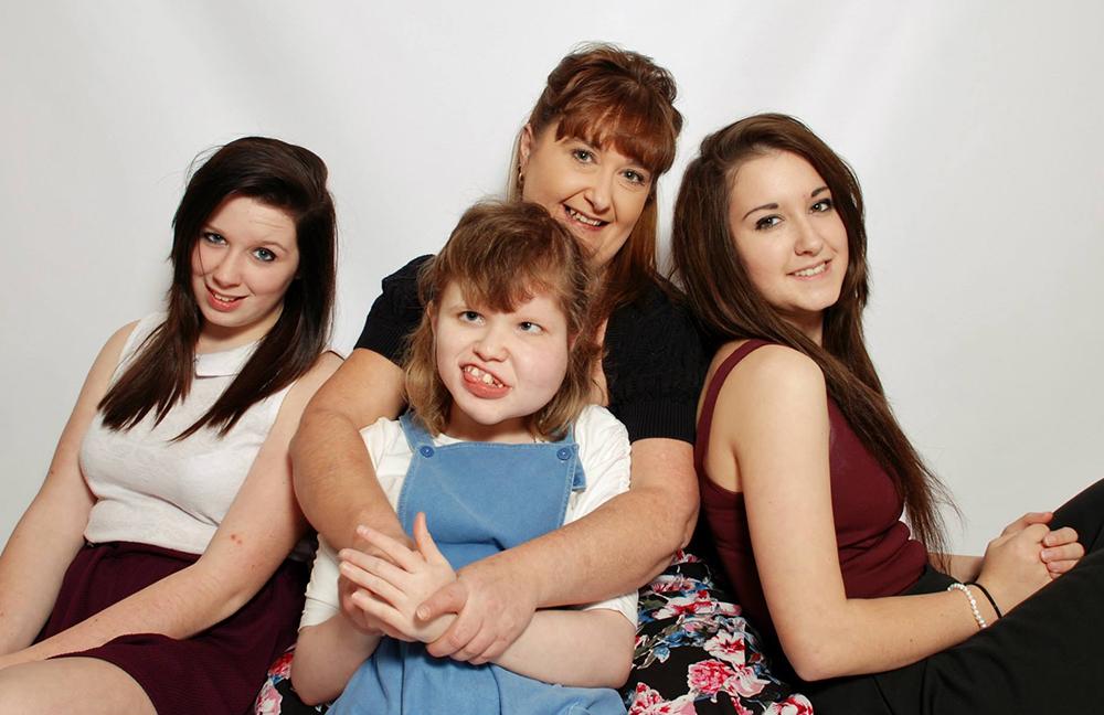 Gabrielle with her sisters and mum
