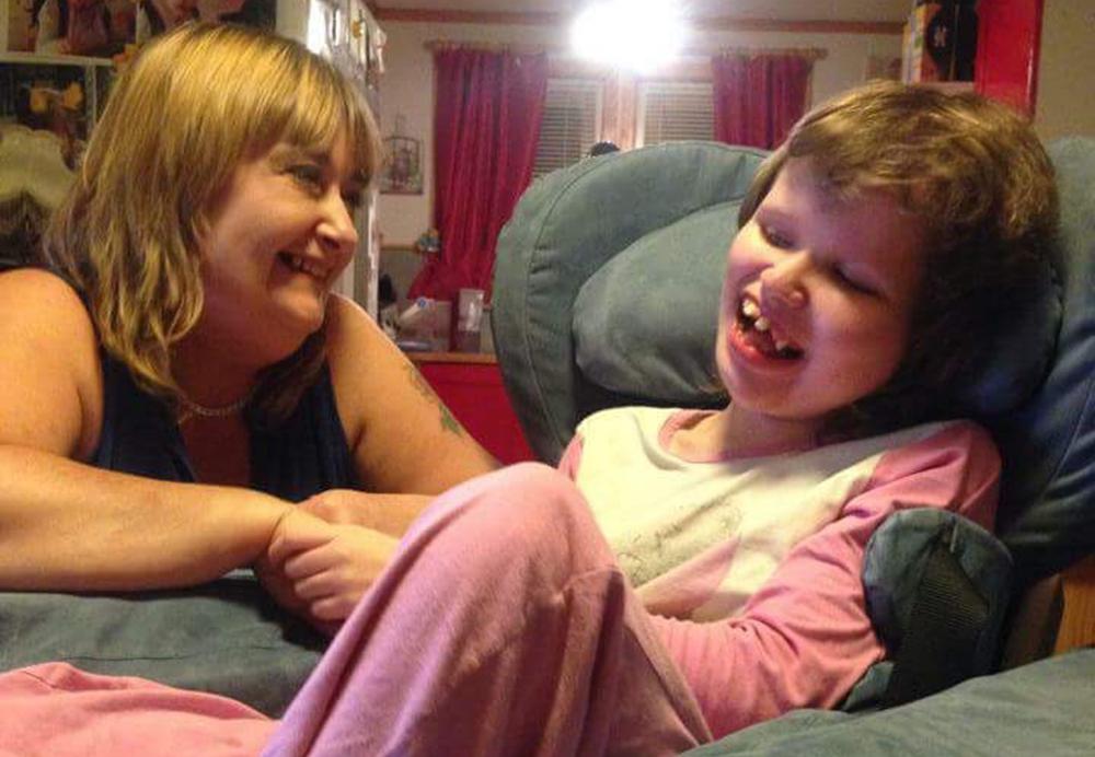 Gabrielle with her mum
