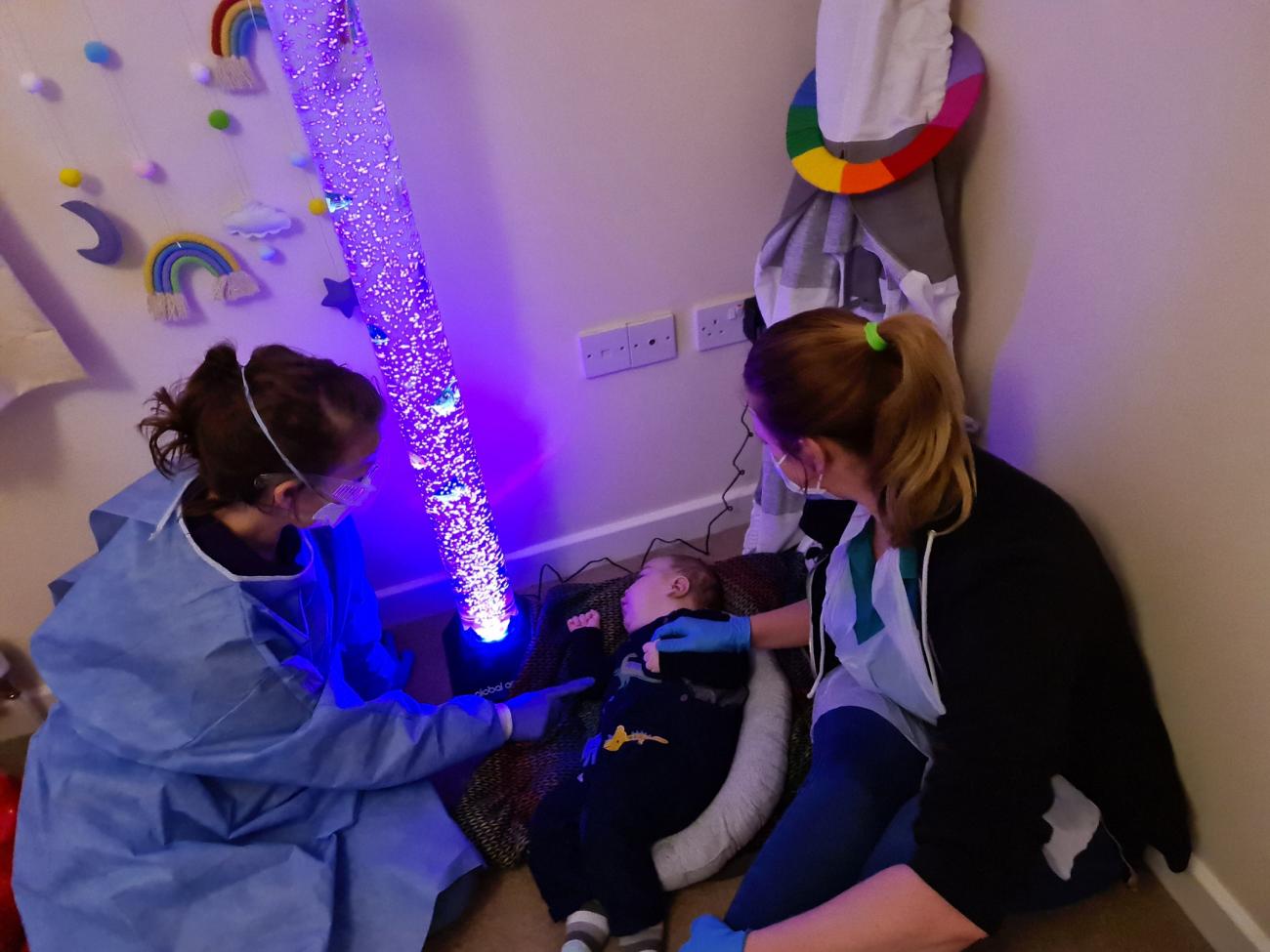 Julia's House nurses care for Reuben in the home