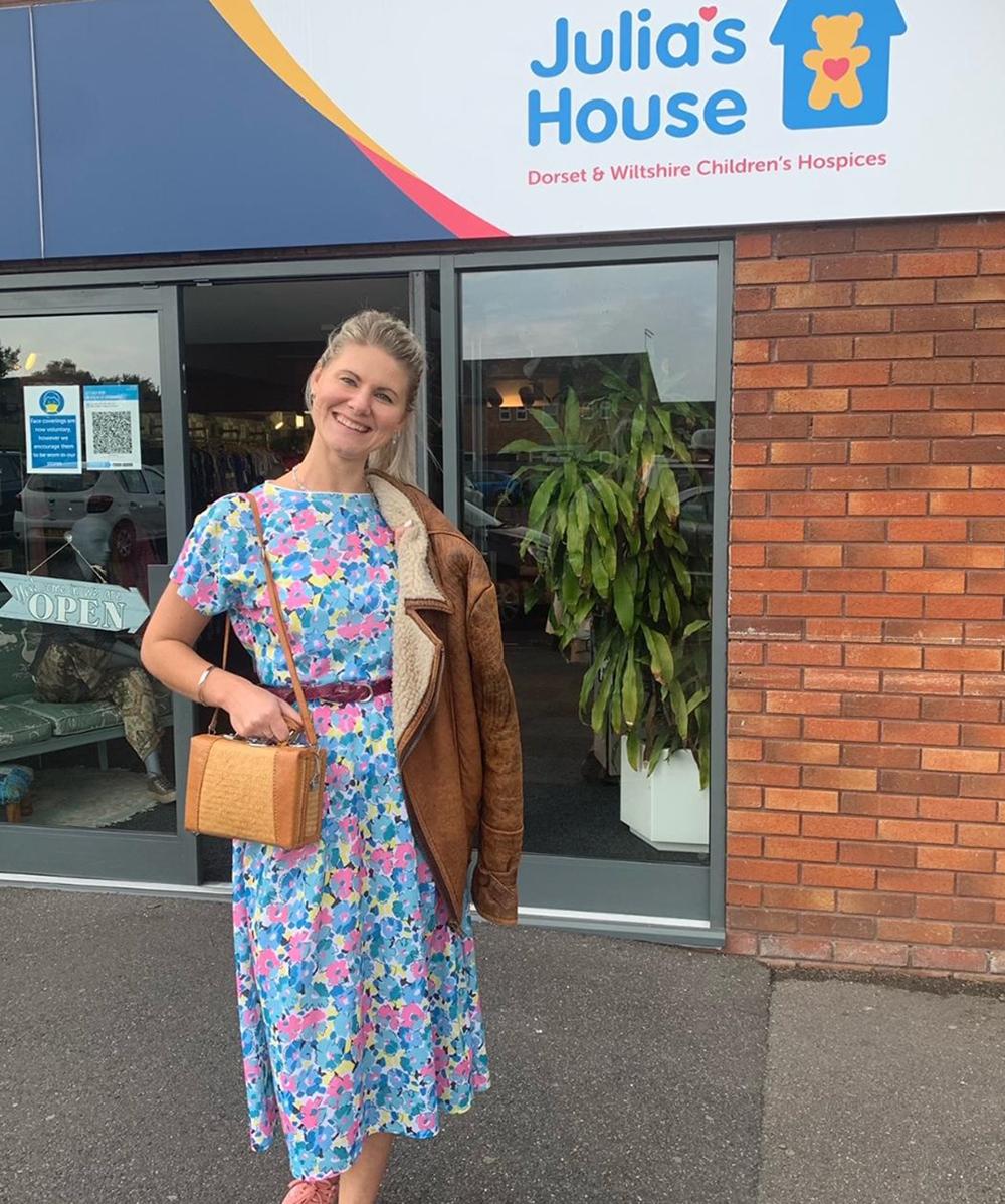 Jaanika Hanslip wearing a dress from the vintage range