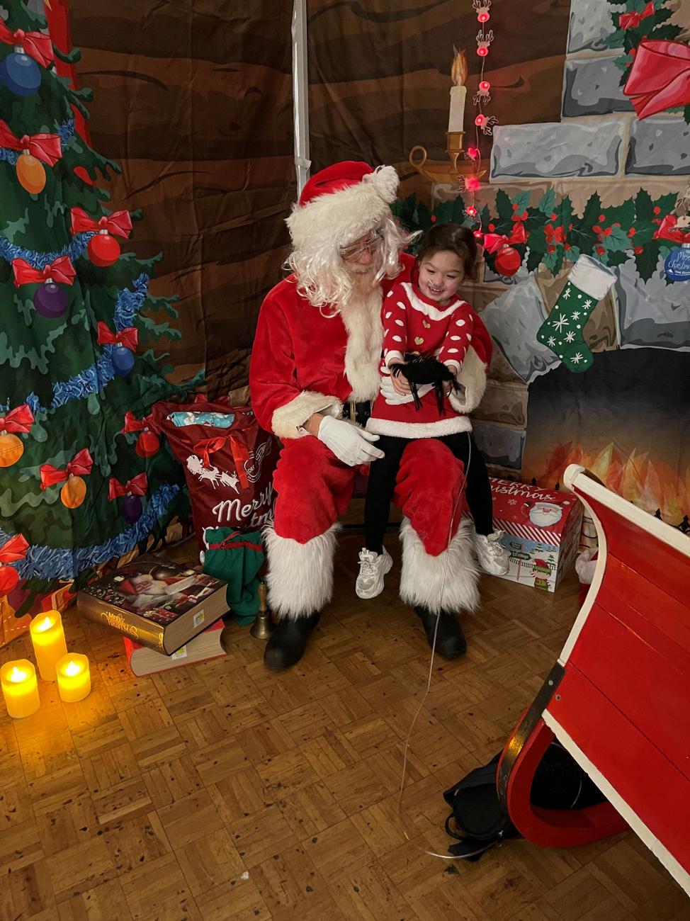 Isabella with Father Christmas