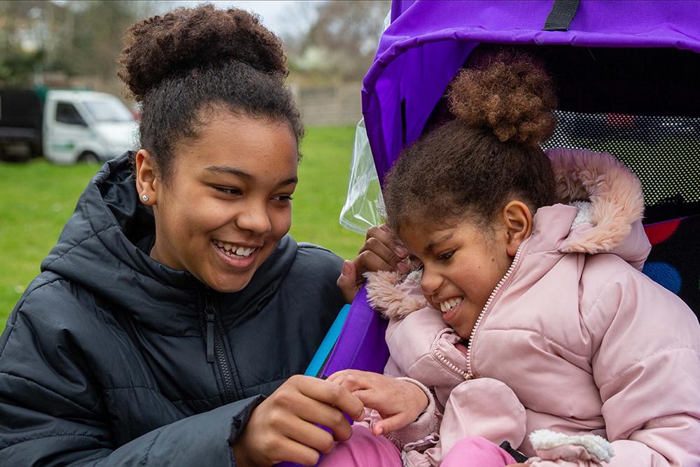 Tehya smiling with mum Tammy