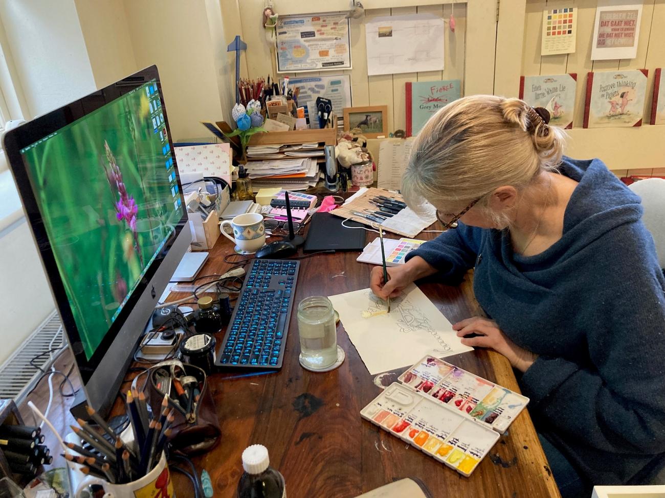 Chantal Bourgonje in her Wiltshire studio