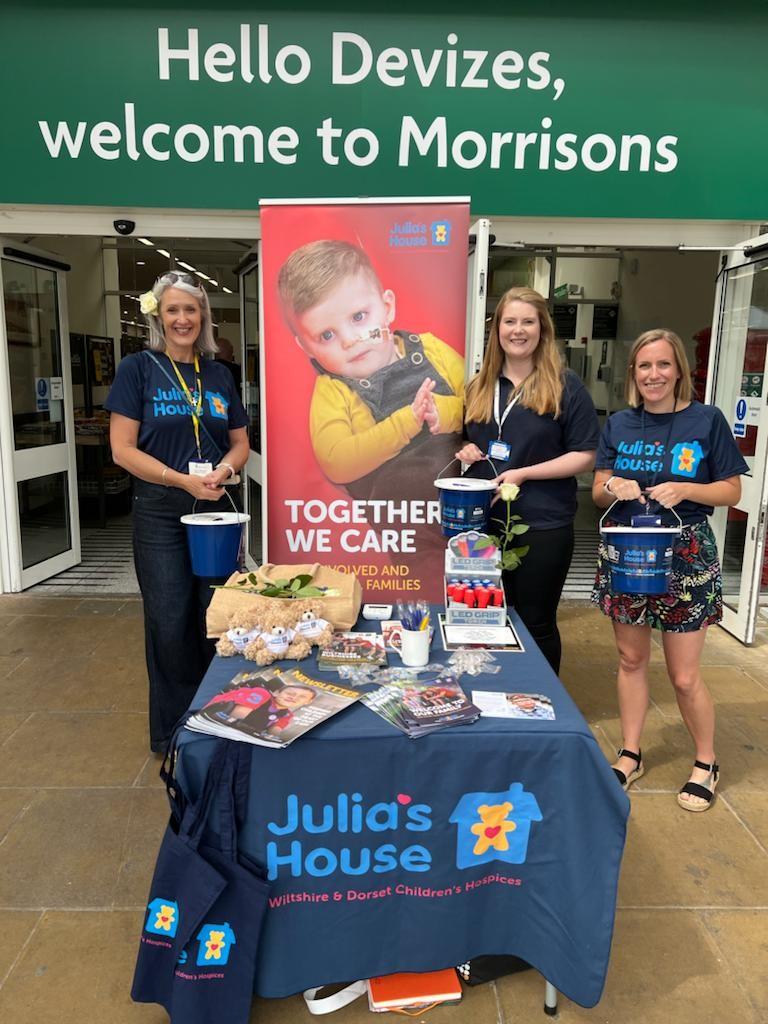 Julia's House staff and volunteers collect donations outside Morrisons Devizes