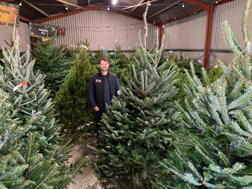 Zelf's Kevin Harris supports Julia's House with Christmas tree sale