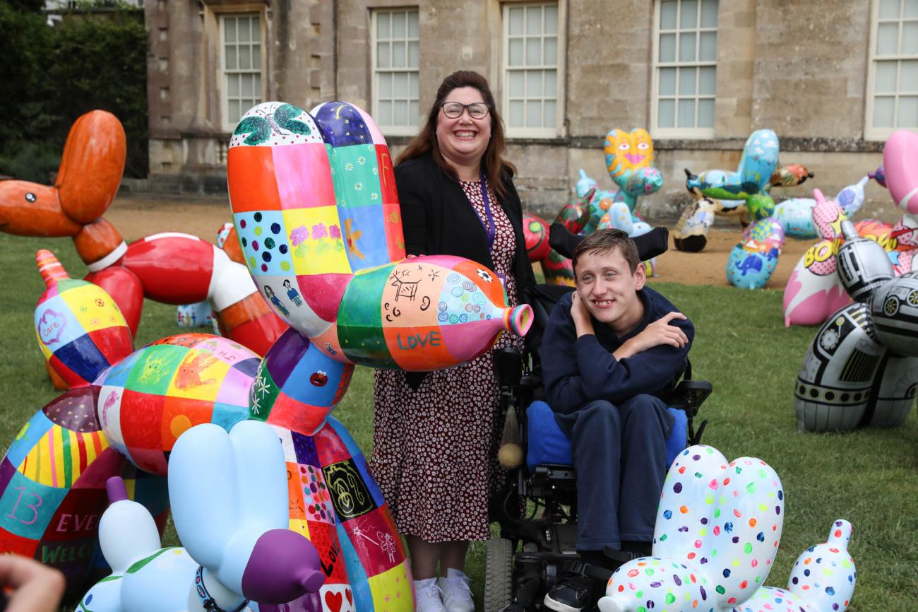 Mum Zoe and 14-year-old Ted help to launch The Big Dog Art Trail