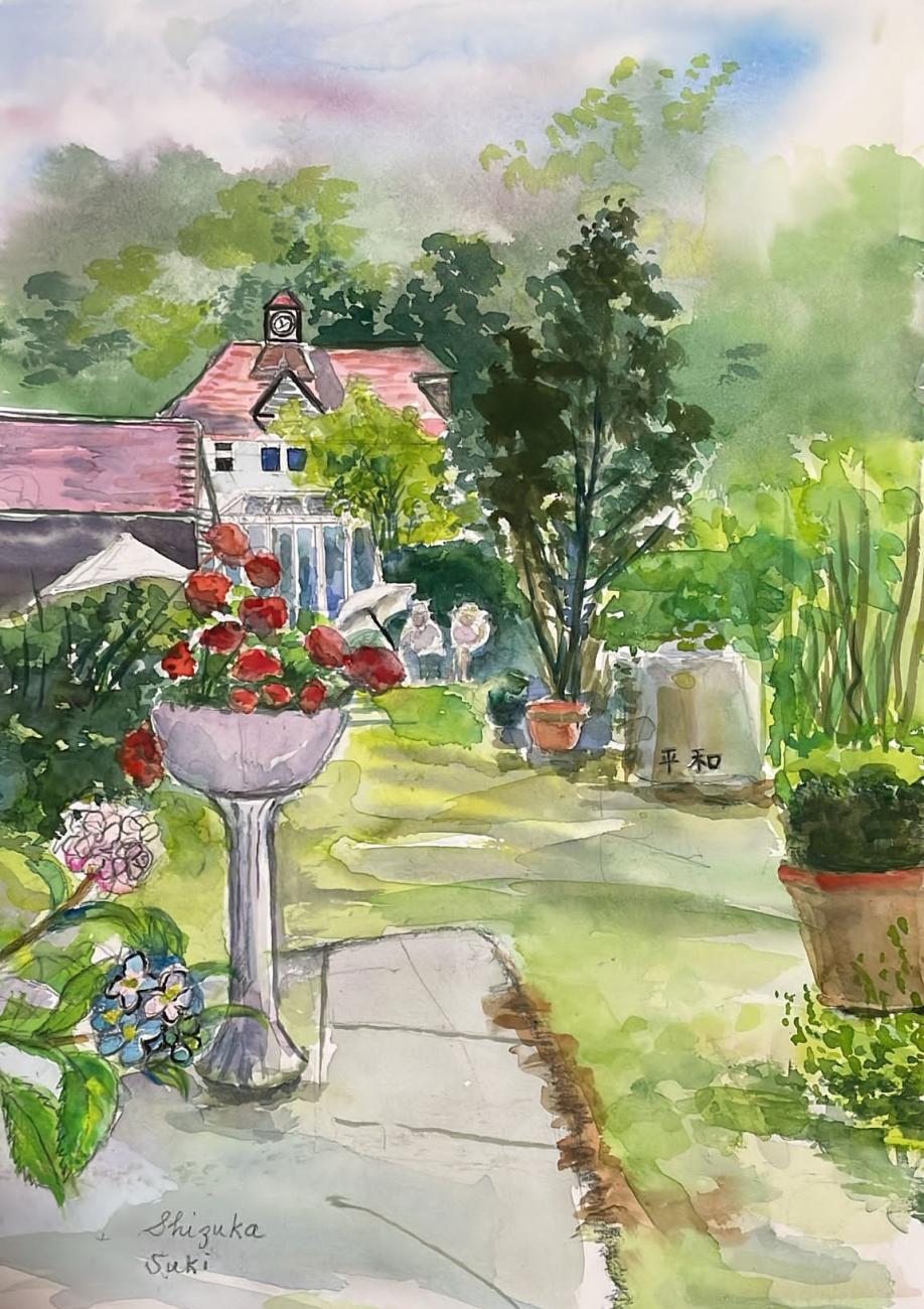 painting of garden
