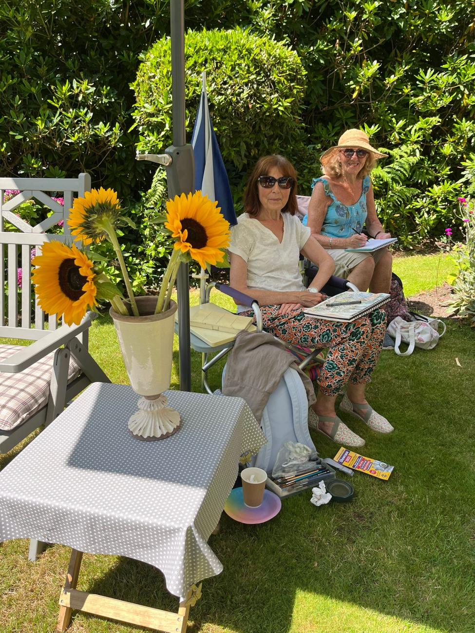 Painters in the garden