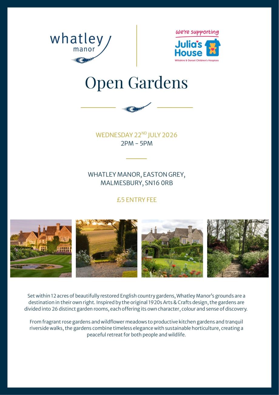 Open Gardens event at Whatley Manor
