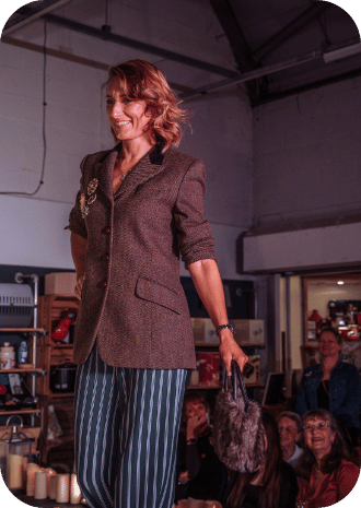 Walking the catwalk at last year's Julia's House Glitter Gala