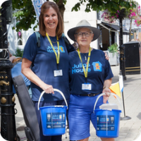 A pair of lovely Julia's House volunteers