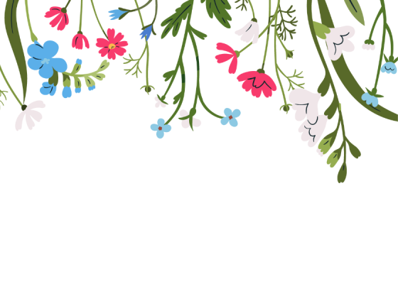 A frame of flowers